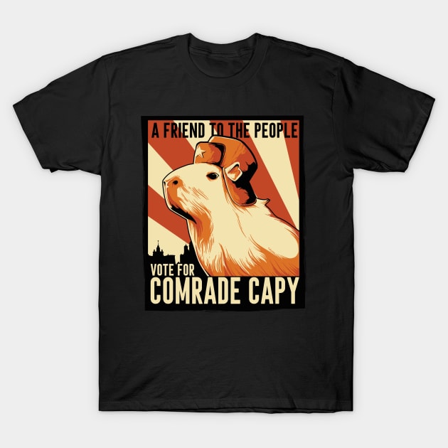 Funny capybara political parody T-Shirt by Emmi Fox Designs
